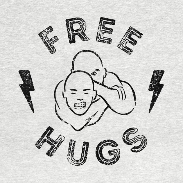 Free Hugs - BJJ fighter choke graphics by Panda Pope